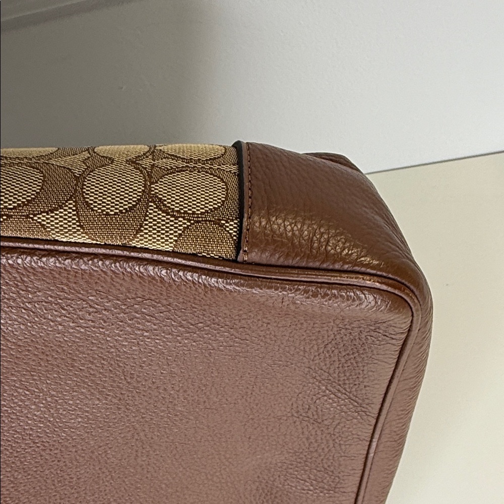Coach C9366 Thompson Small map bag Jacquard varsity strip leather messenger - Picture 13 of 15